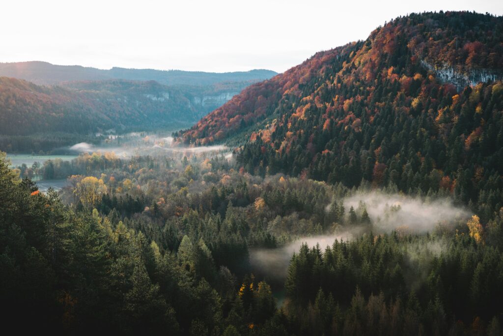 Nature verdoyante et reliefs du Jura idéal pour une Murder Party et un jeu de piste immersif