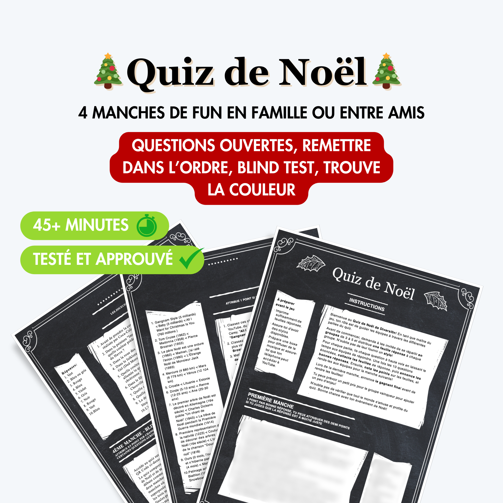 Quiz de Noël Multigénérationnel