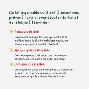Kit d&rsquo;animations pour Noël! Concours, Marque-places et Fortune cookie