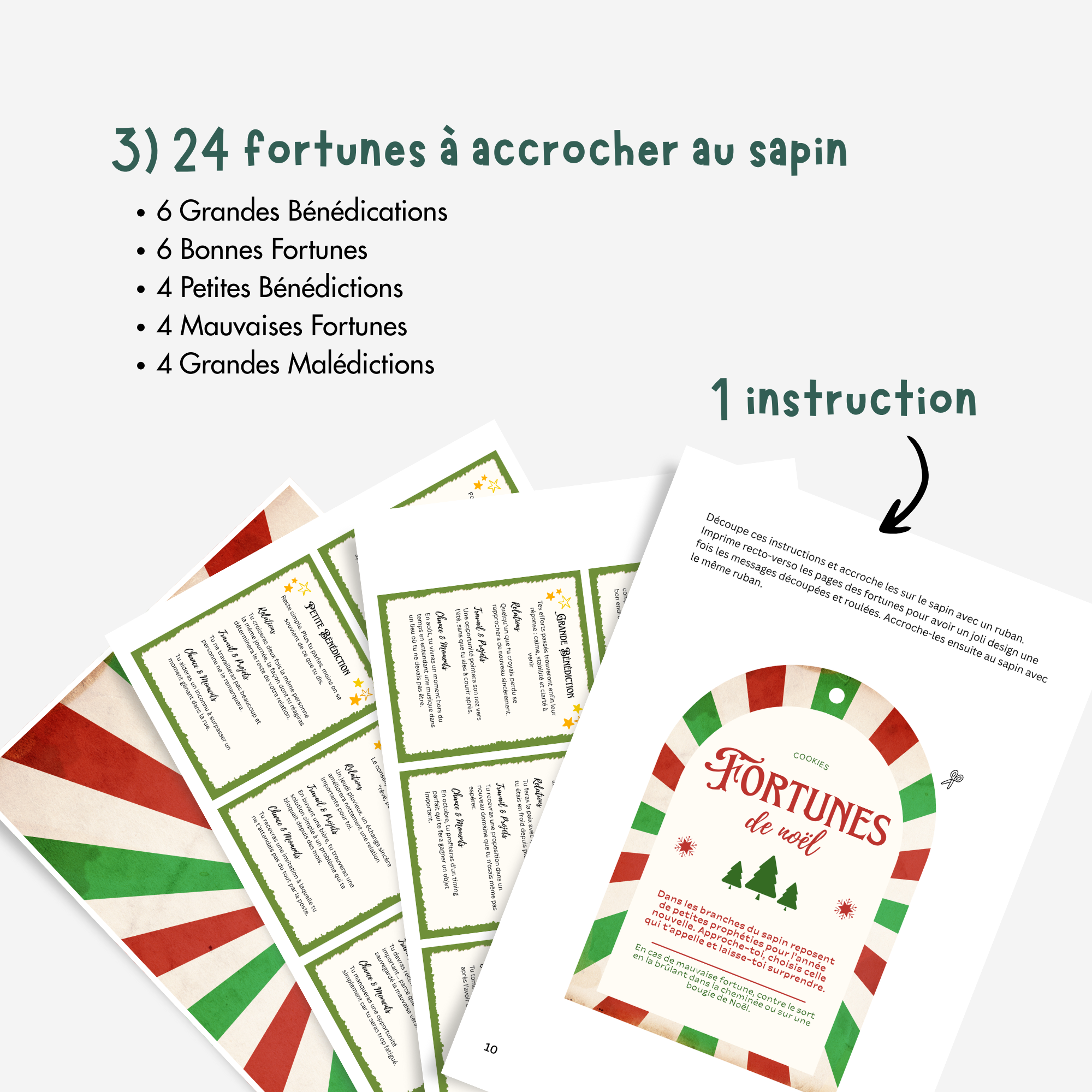 Kit d'animations pour Noël! Concours, Marque-places et Fortune cookie – Image 7